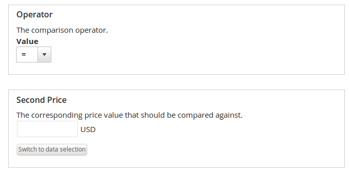 Price comparison